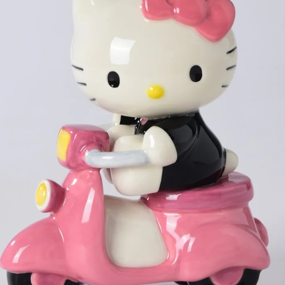 Hello Kitty Pink and White Scooter Figurine